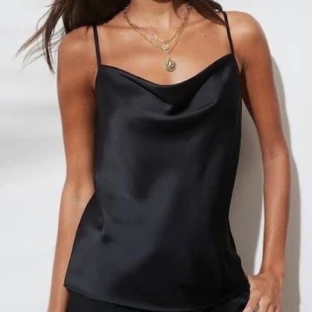 Banana Republic Satin Cowl Tank Top
